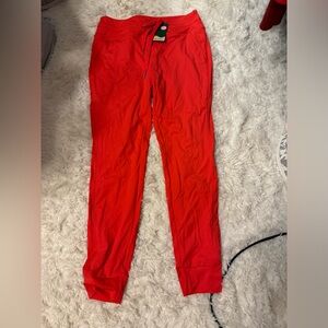 Halara red jogging pants sz Large Brand New